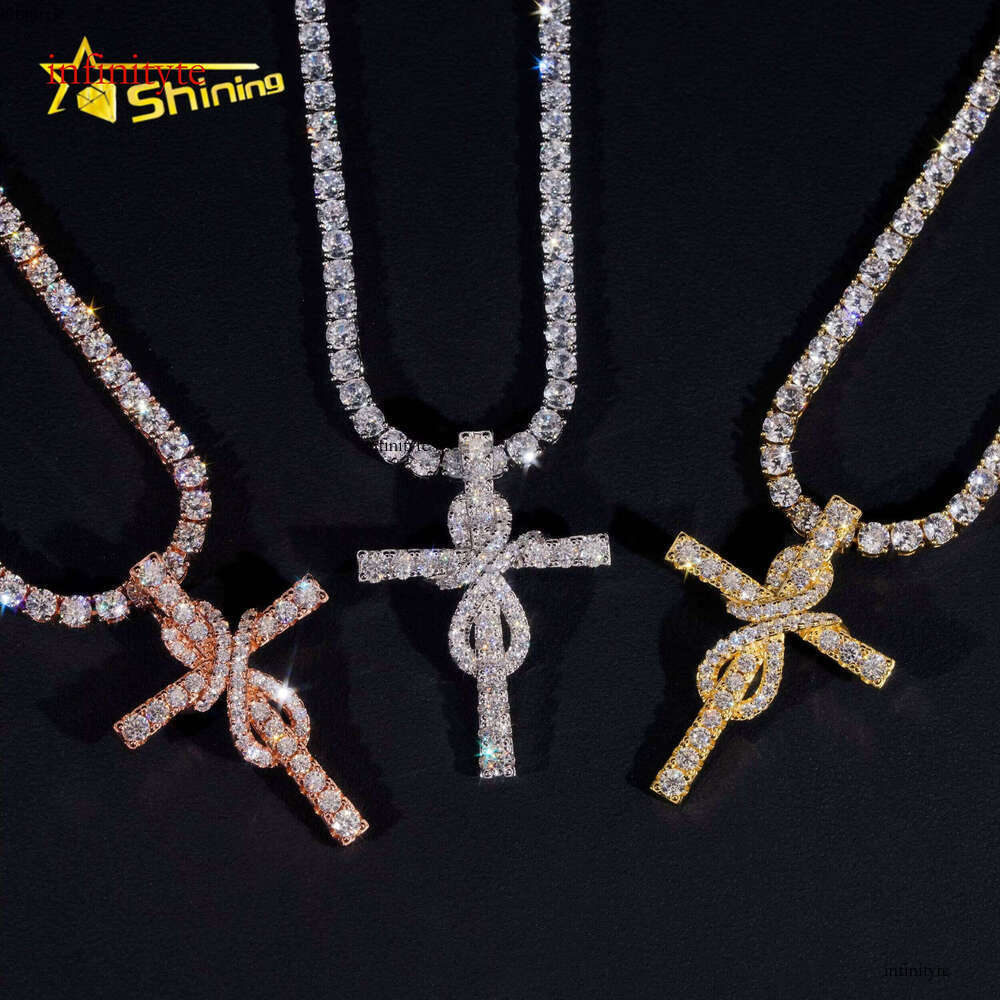 Sterling Sier Jewelry New Arrivals Hip Hop VVS Dia Iced Out Moissanite Cross Pendant