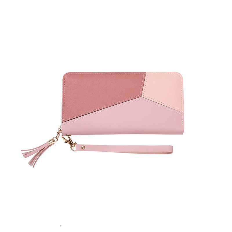 Color Block Long Wallet Women's Clutch 2025 New Fashion Korean And Japanese Style Large Capacity Zipper Luxury Bag Wallet For Women