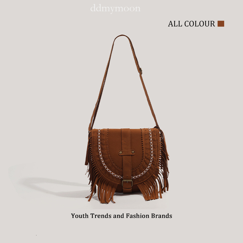 Korean Style for Women 2025 New Tassel Trendy Crossbody Shoulder Bag ddmymoon