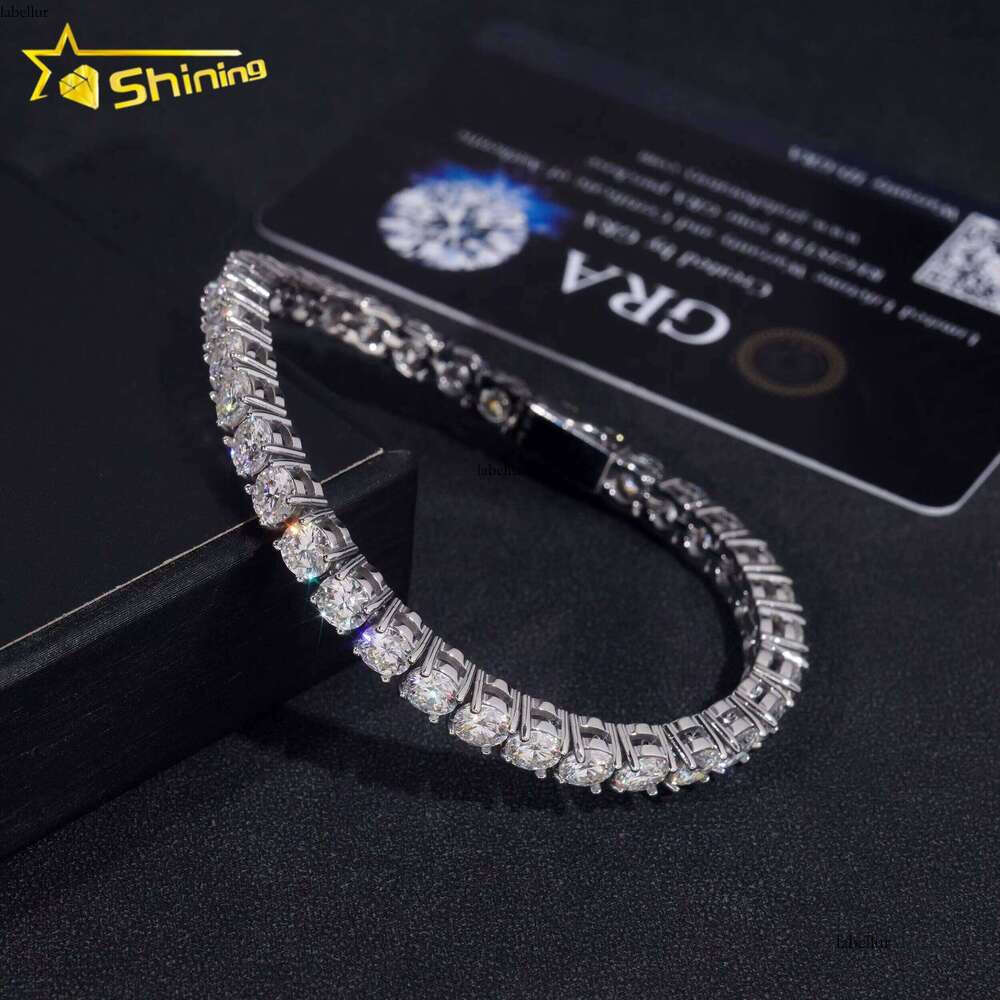 Popular Fashion Style Tested With 316L Stainless Steel Hip-Hop 5Mm Silica Tennis Chain