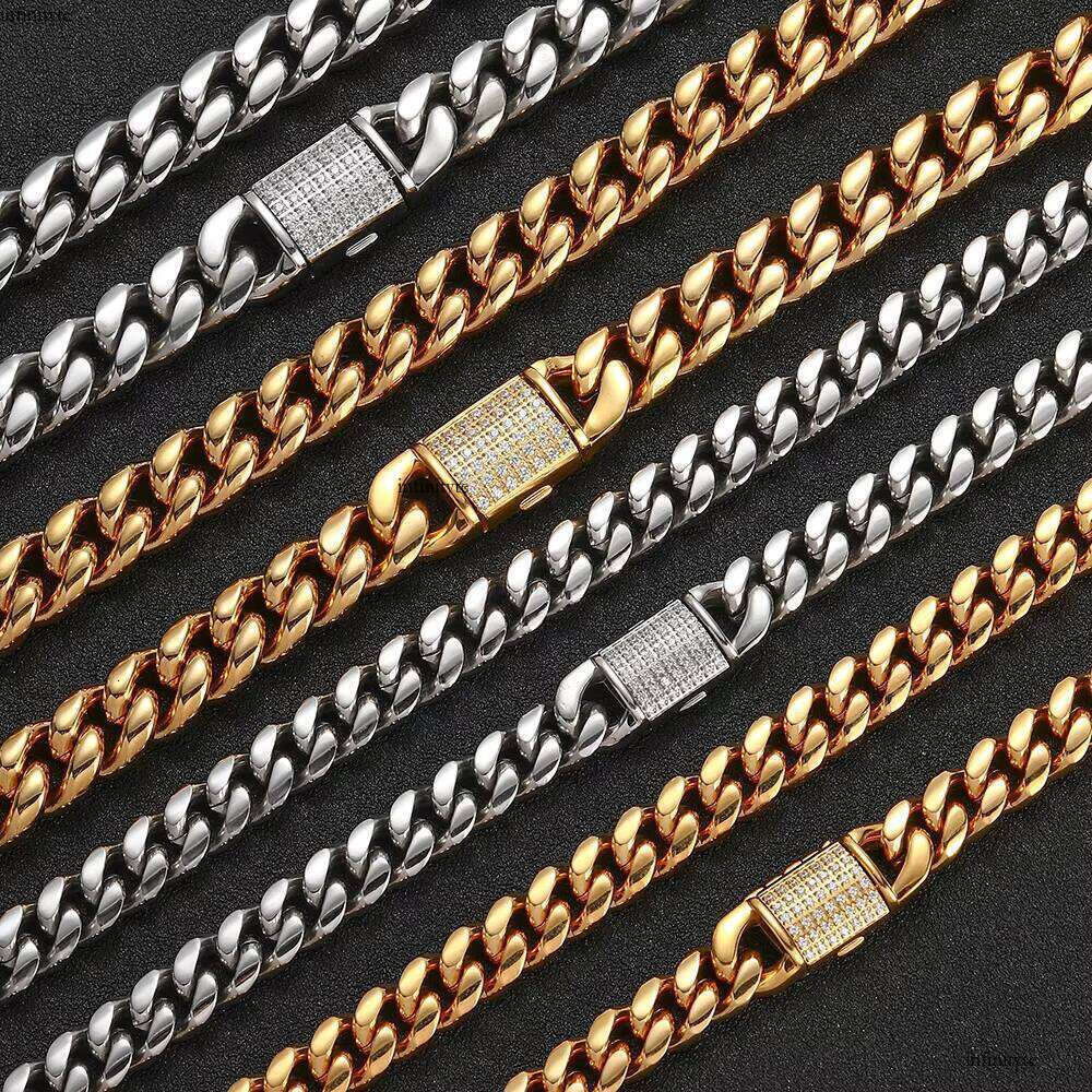 NUOYA Wholesale Custom Stainless Steel High Polish Curb Chain Cuban Link Bracelet Women