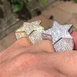 Sterling Sier VVS Moissanite Dia dia rings for men moissanite ring