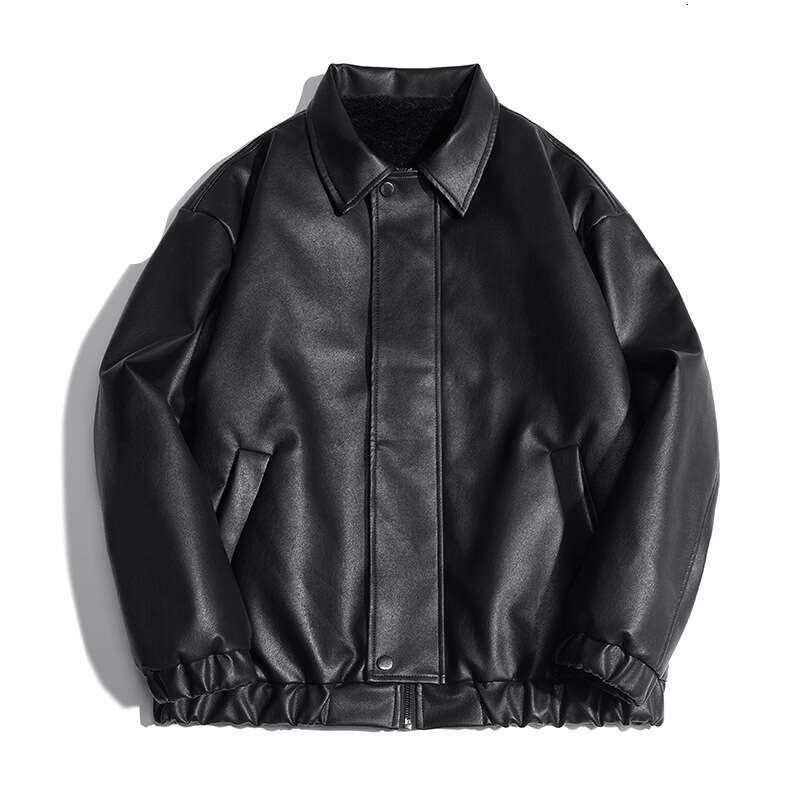Men's Clothing 2025 New Pu Leather Padded Jacket High Quality