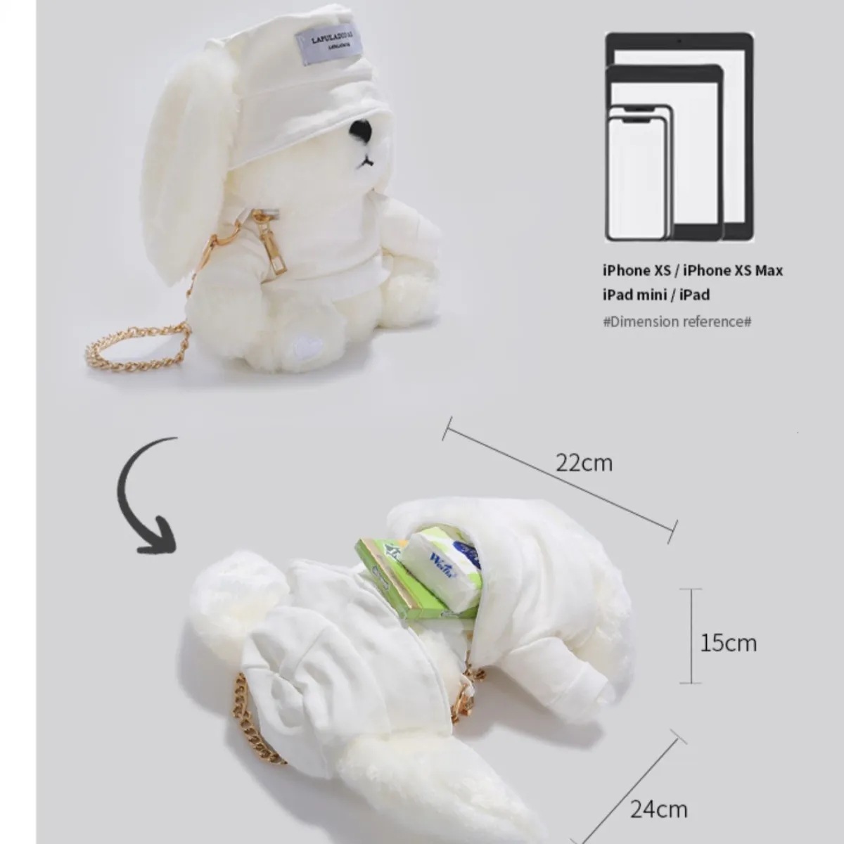 Birthday Gift Cute Plush High-Cool Rabbit Cartoon Textured Niche Design Crossbody Bag ddmymoon