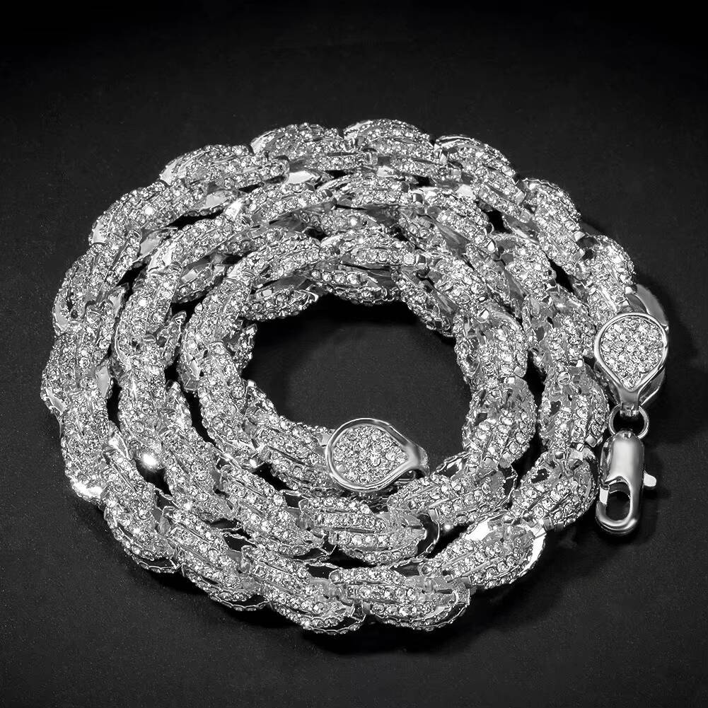 Ice Necklace Men Cuban Chain Iced Out Jewelry Custom Necklace