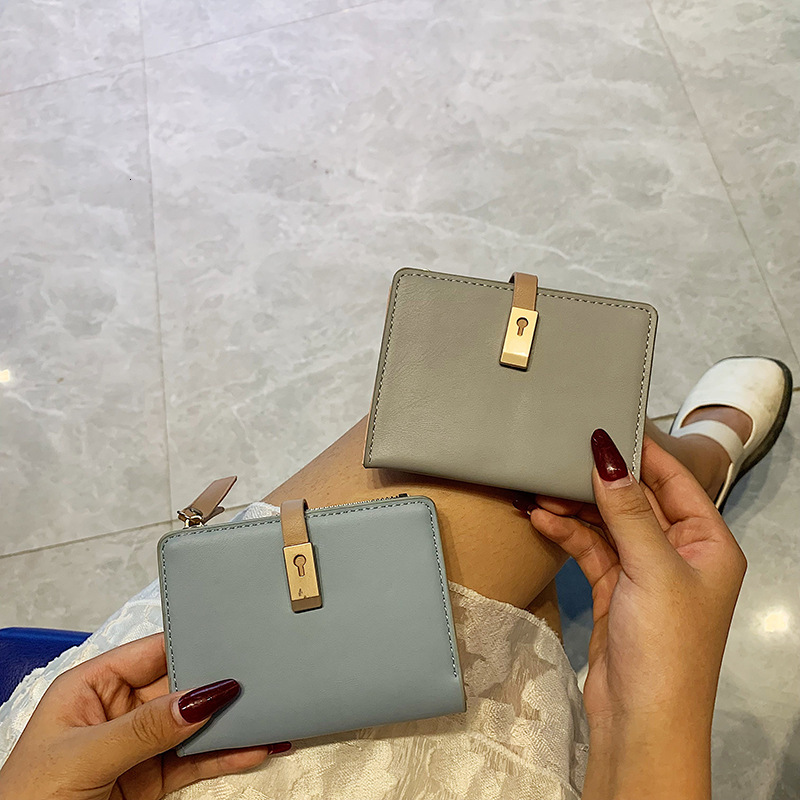 Minimalist Cross-border Foldable Wallet Summer New Mori Style Japanese And Korean Trend Designer Bag Candy Color Luxury Bag Student Short Wallet