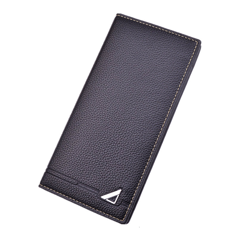 New Men's Luxury Bag Designer Bag Wallet Long Style Multi-card Slot Thin Fashion Litchi Grain Soft Leather Large Capacity Suit Bag