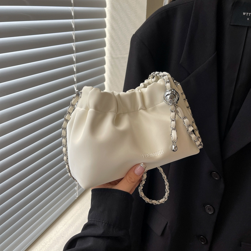 Cross-border New Cloud Bag Women's Bag Niche Designer Bag Design Chain High-end Feel Pu Small Bag Luxury Bag Fresh Style Single Shoulder Crossbod