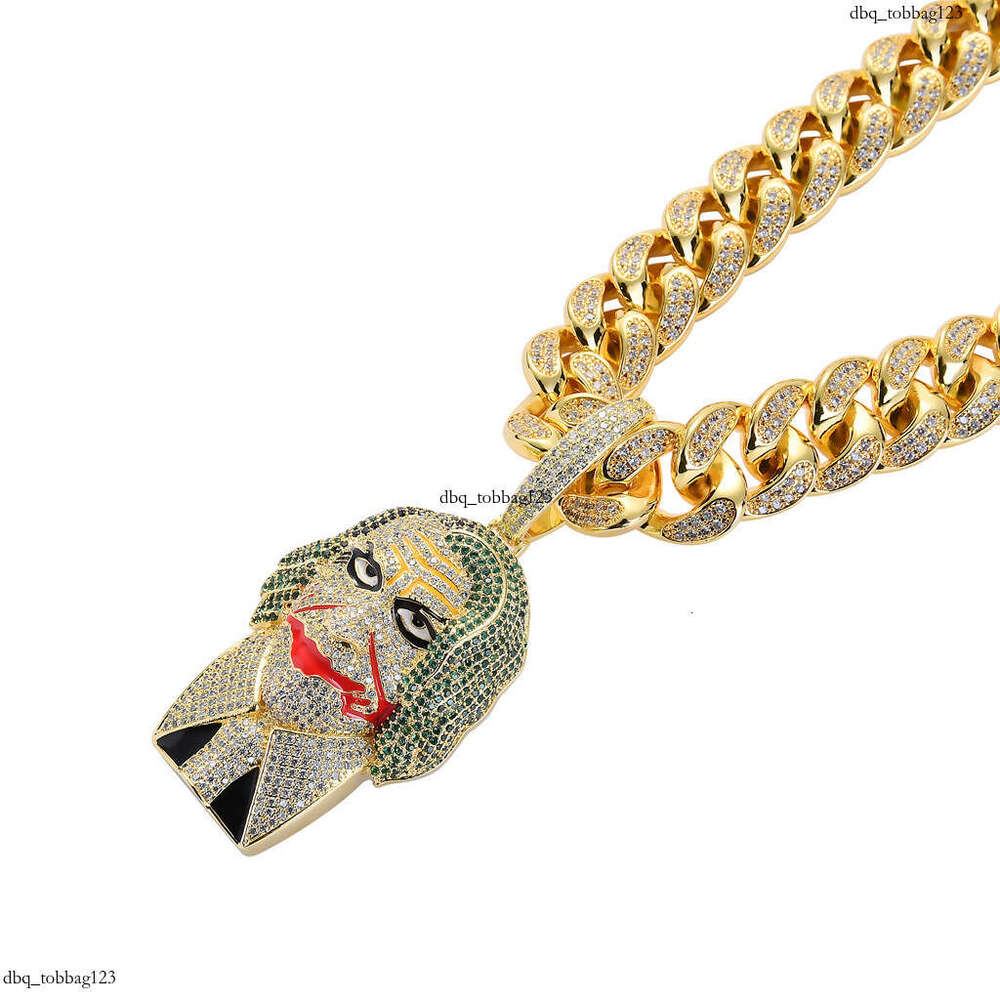 Hip Hop Necklace Batman Suit Joker High-Quality 3A Moissanite chain Hiphop Micro-Paved Pendant