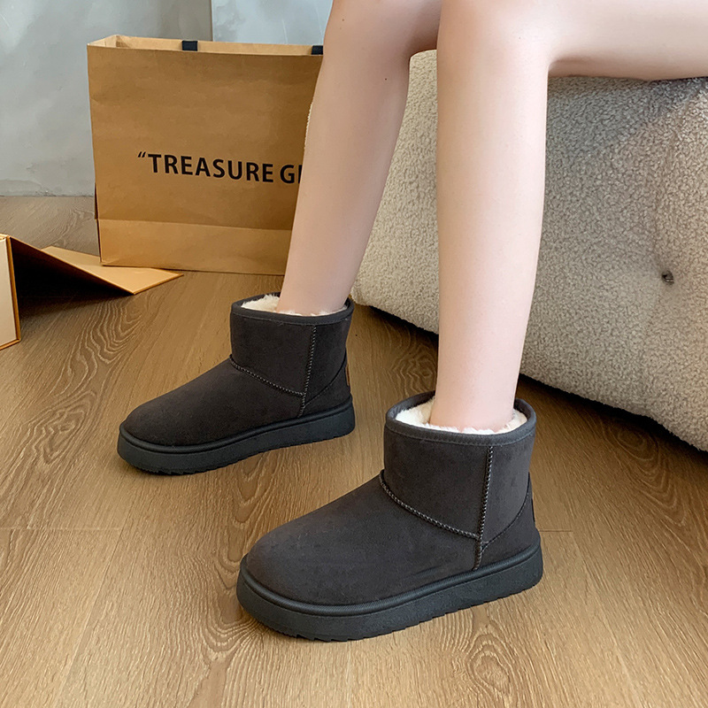 Free delivery designer woman boots Snow boots with fleece short boots anti slip wear resistant and warm