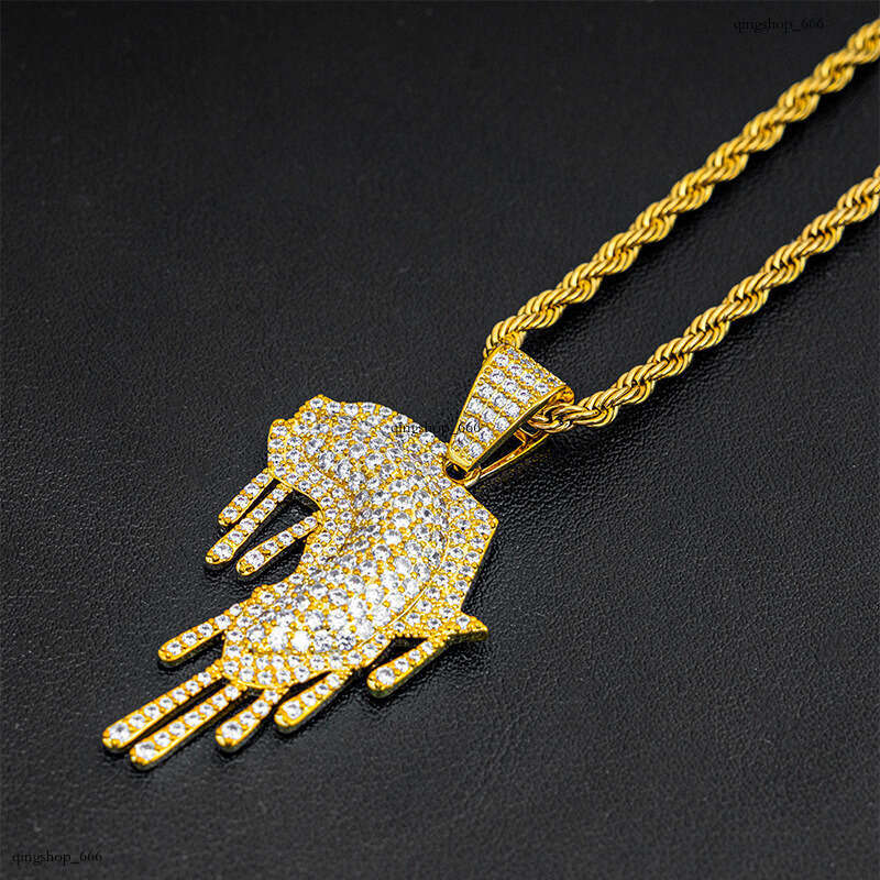 Unique Full Sterling Silver Inlaid Moissanite chain Irregular Personality Hip-Hop Jewelry Unisex Accessories Necklace Pendant