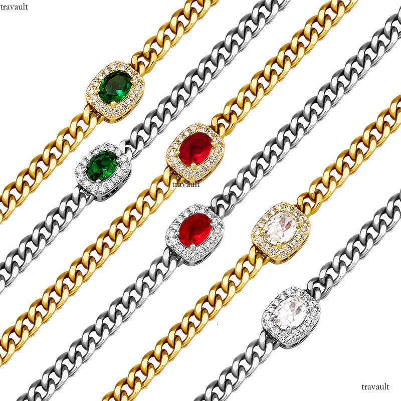 3MM Fashion Trendy Versatile Collarbone Jewelry Sterling Silver Cuban Chain Moissanite chain Necklace