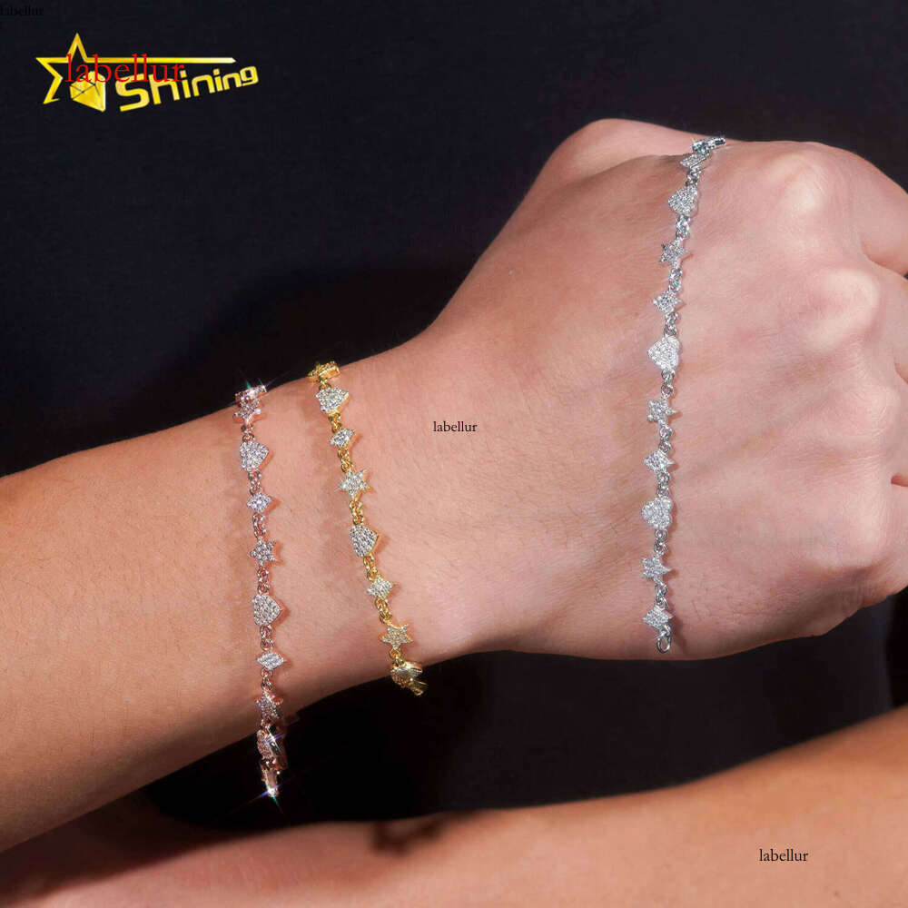 New Arrival Unisex Moissanite Pass Tester Bracelet Sterling Sier Fast Delivery Men's and Women's Jewelry