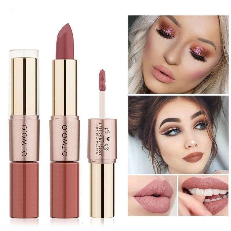 otwoo Wind Double-Ended Lip Glaze Lipstick Long-Lasting Sweat-Proof Waterproof Matte Non-Drying Smooth Texture Free shipping