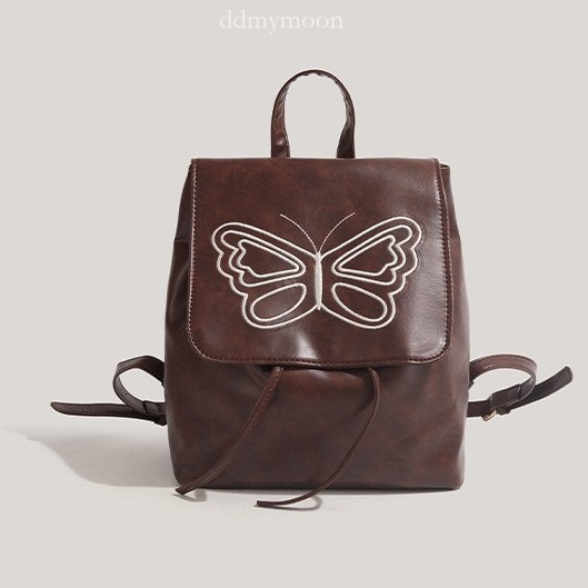 Compact Brown 2025 New Simple Versatile Commuter Backpack for Women ddmymoon