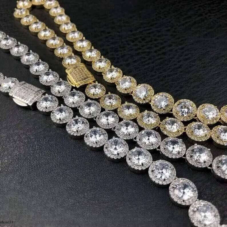 Master Rocks Jewelry Sterling Sier Iced Out 8mm VVS Moissanite Tennis Chain Necklace