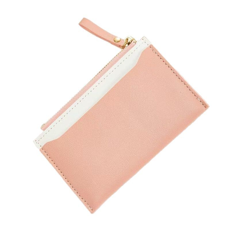 Cowhide Small Card Holder Soft Luxury Bag Leather Genuine Leather Texture Mini Unisex ID Card Holder Women Zipper Ladies Coin Purse