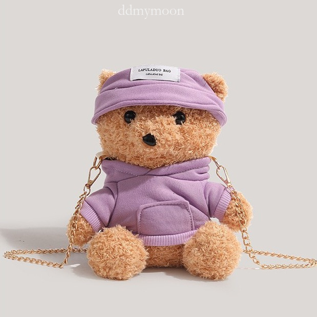 Plush Autumn Winter 2025 New Chain Crossbody Cute Cartoon Doll Bag ddmymoon