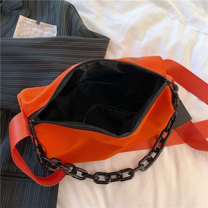 2025 Nylon Cool Women's Design Chain Shoulder Trendy Soft Girl Street Shopping Crossbody Bag