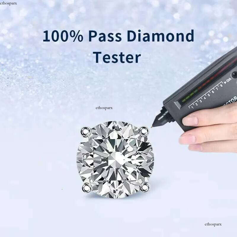 New Arrival Latest Design Sier 3mm 4mm 5mm DEF Color Moissanite Dia Stud Price Wedding Earrings