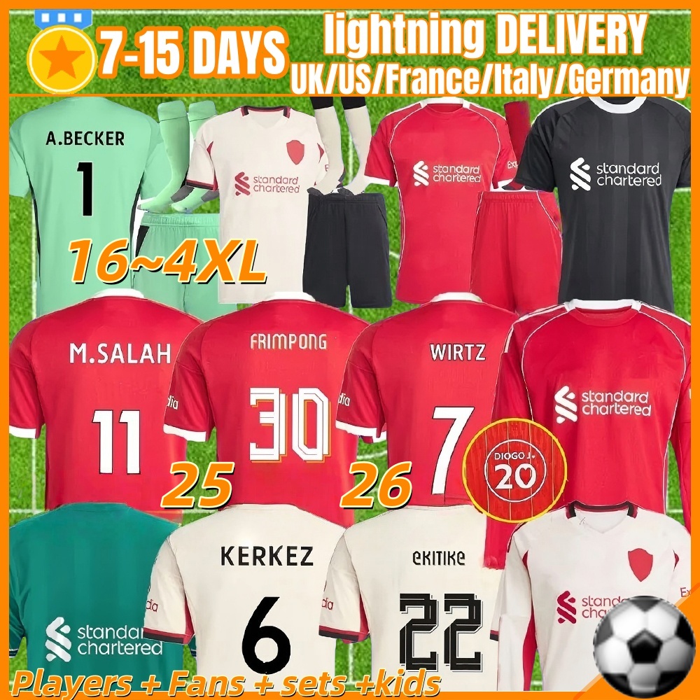 25 26 LFC Jersey WIRTZ EkitikE ISAK soccer jerseys DIOGO J. frimpong Kerkez Camiseta men kids football shirts home away MAC ALLISTER uniforms Special 2005 salah