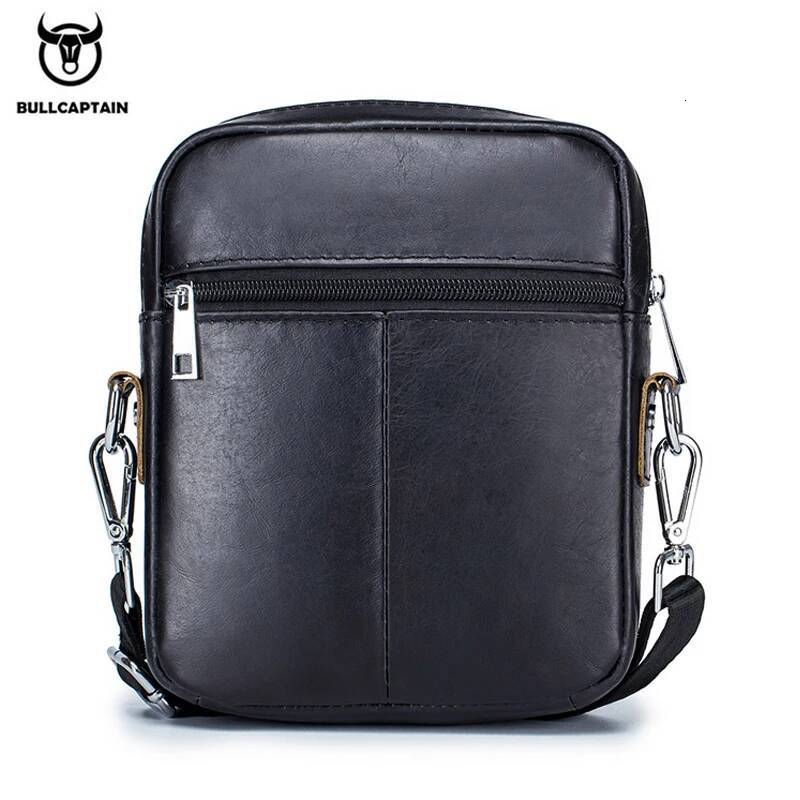 BULLCAPTAIN Casual Bags Leather Shoulder Bag Business Men's Satchel Compact Mini Messenger Bages Men 09