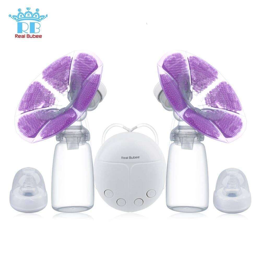 Real Bubee Single/double Electric Pump With Milk Bottle Infant Usb Bpa Free Powerful Pumps Baby Breast Feeding