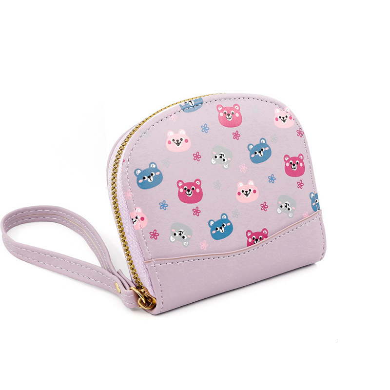 Luxury Bag Short Colorful Printed Animal Handheld Zipper Large Capacity Coin Purse For Women