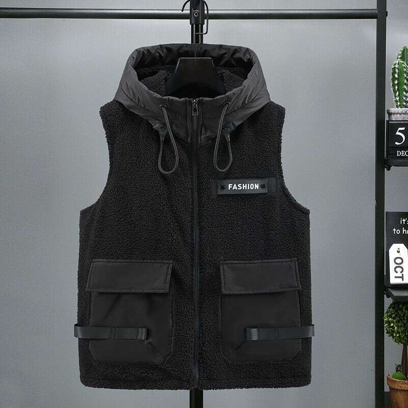 Clothing Fashion Plus Veet Men's New Autumn And Winter Cotton Waistcoat Thick Warm Vest Jacket