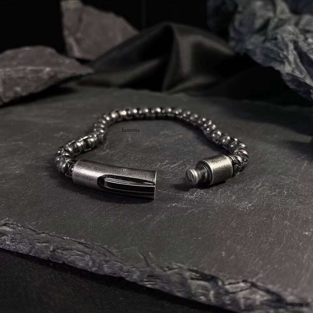 NUOYA Unisex 6mm Stainless Steel Bracelets Hip Hop Jewelry Fashion PVD Gold Plated Bracelet for Men's Gifts