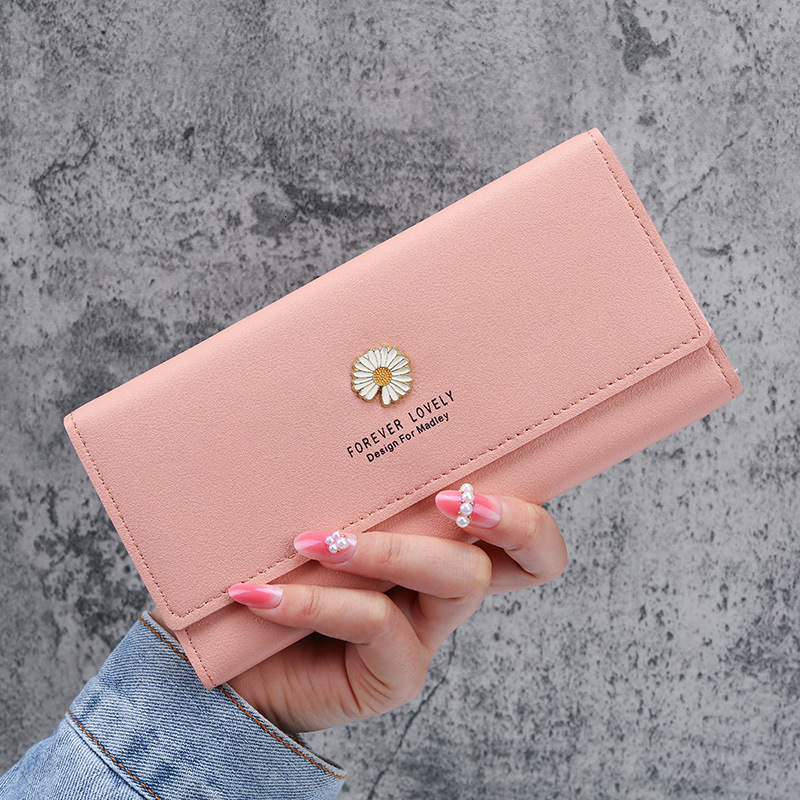Luxury Bag 2025 Korean Style New Women's Long Zipper Wallet Large Capacity Simple Daisy Versatile Clutch Phone Bag