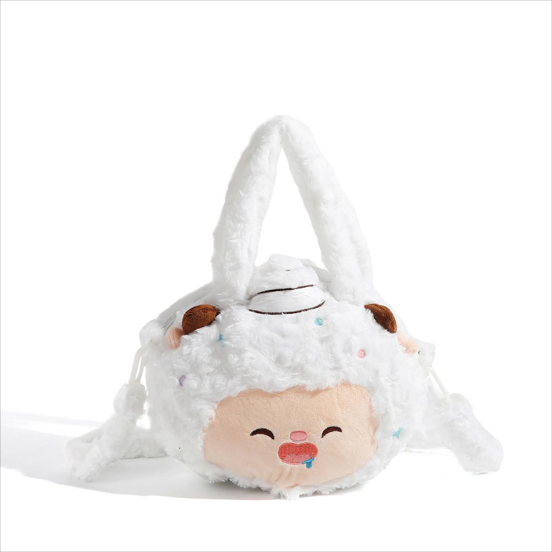 Bell Cute Lazy Sheep Wool Crossbody for Women Soft Girl Personality Doll Bag ddmymoon