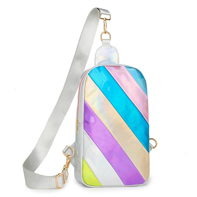 Women's Bag New Fashion Rainbow Color Block Luxury Bag Crossbody Bag Wholesale Fashion Designer Bag Retro Shoulder Bag Lightweight Chest Bag