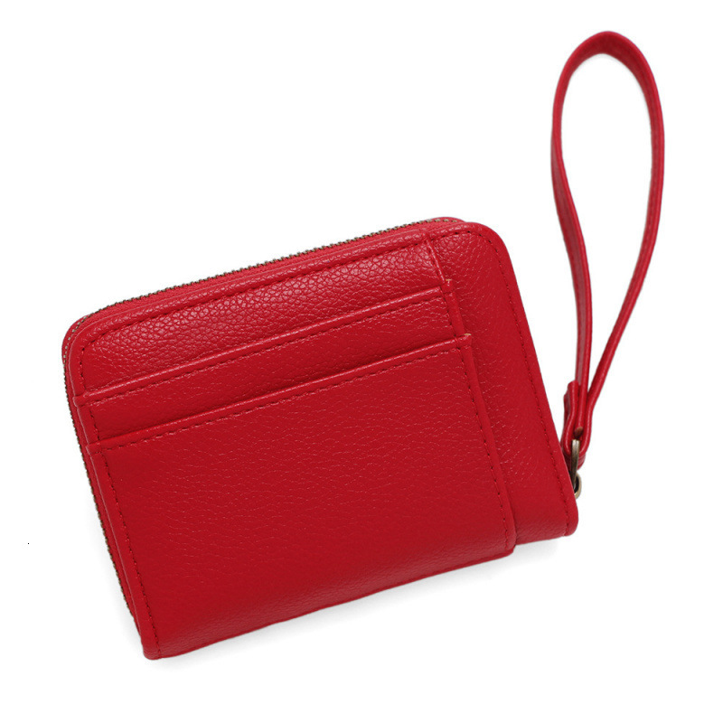 New Lychee Pattern Zipper Coin Purse For Women, Short Mini Wallet, Card Holder, Coin And Key Luxury Bag Organizer, Money Clip