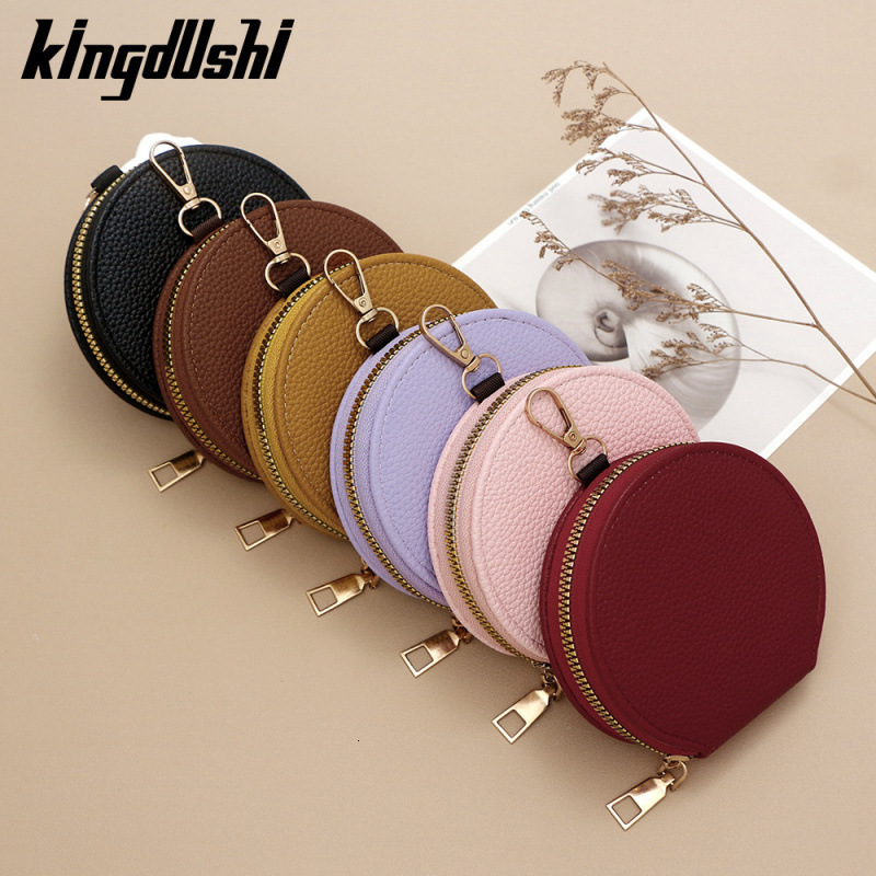 Japanese And Korean Fashion Candy Color INS Luxury Bag Style Round Zipper Small Coin Purse Multi-functional Coin Bag Card Holder Key Bag
