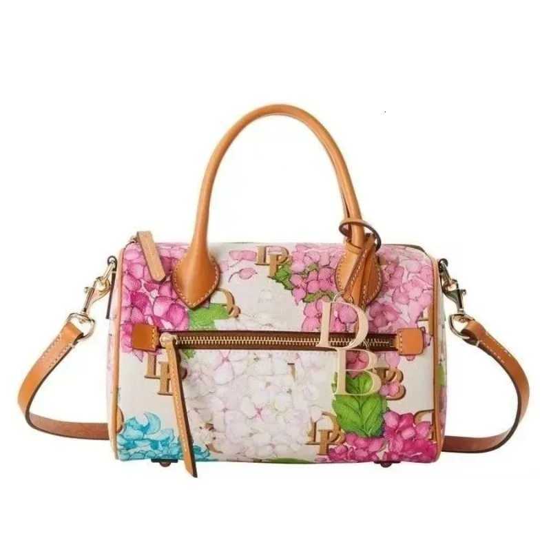 Fashion Brand Boston Bag Women 2024 Trend Flowers Print Letter Crossbody Bag High Quality Shoulder Pillow Bag New In Handbag Z250809