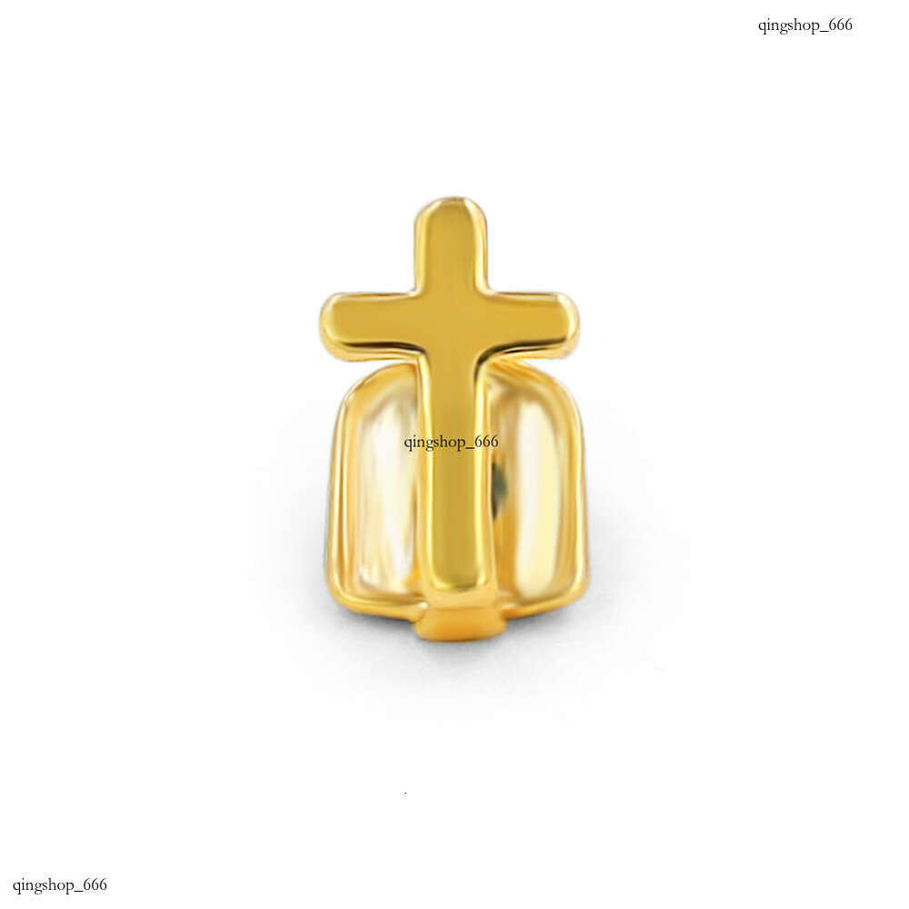 New Single Cross Gold Teeth Grillz Rapper Hip Hop Jewelry