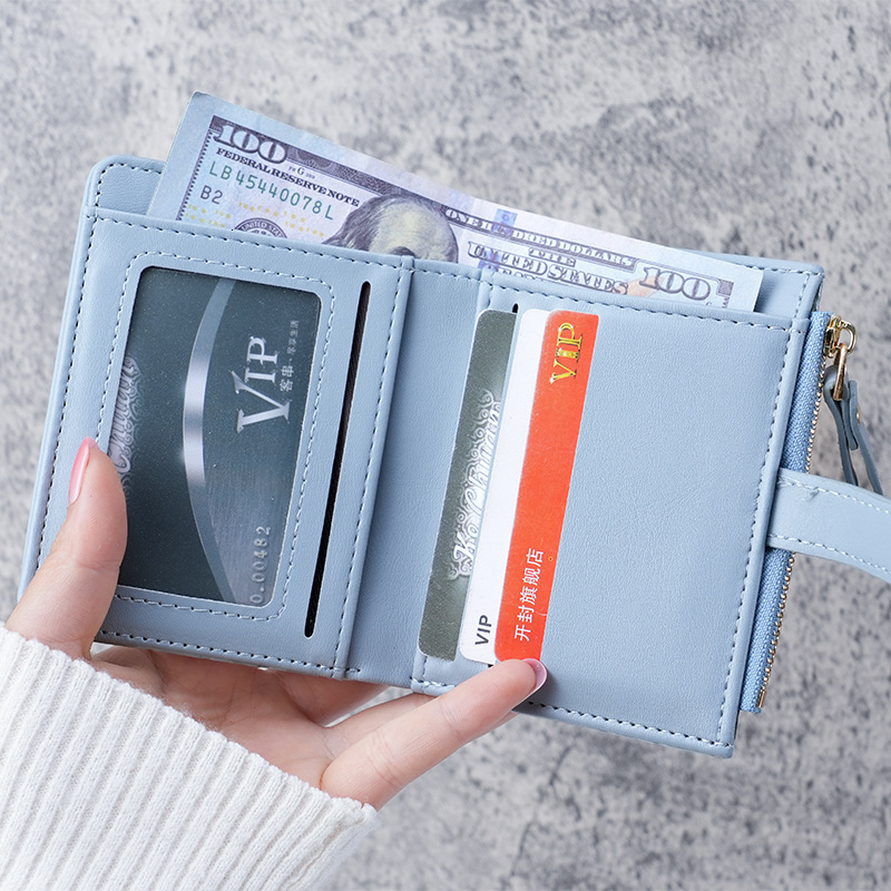 2025 New Women's Stone Pattern Luxury Bag Crocodile Pattern Wallet With Clasp Short Korean Style Card Holder Zipper Multi-card Slot Coin Purse