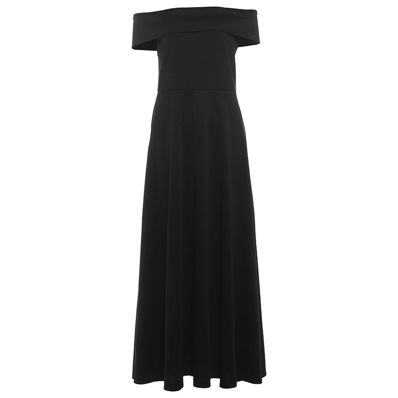 2025 Autumn New Sexy Slim Off-Shoulder Strapless Solid Color Elegant Dress for Women