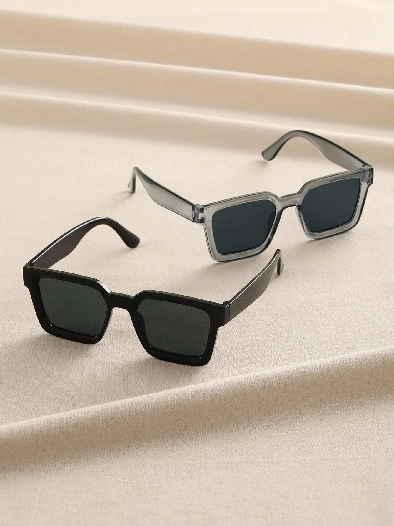 2/3 pc Men Square Frame Fashion Sunglasses For Vacation Driving UV400 Cycling Accessories 250805
