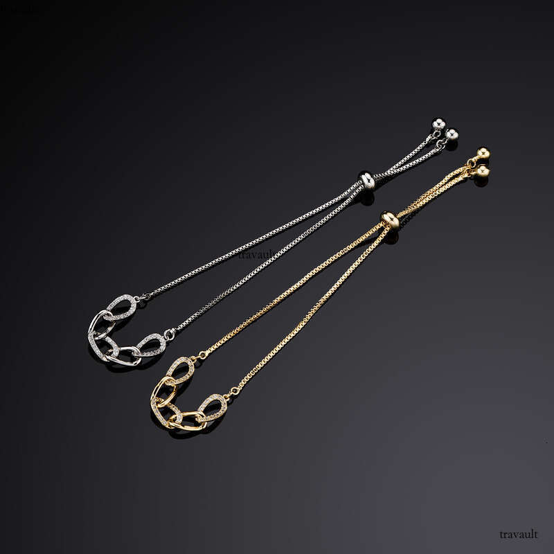 INS Style Inlaid Fashion Women's Individually Wrapped Geometric Adjustable Length Bracelet Gold Australia