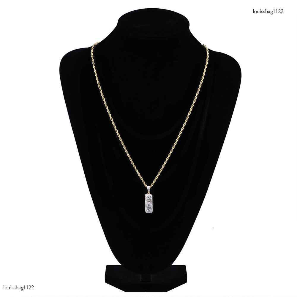 XANAX Moissanite chain Hollow Hip-Hop Men's Trendy Pendant Jewelry Street Fashion Chain