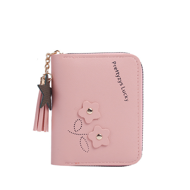 2025 Short Wallet For Women Zipper Coin Purse Cute Flower Korean Style Luxury Bag New Mini Fresh Coin Purse