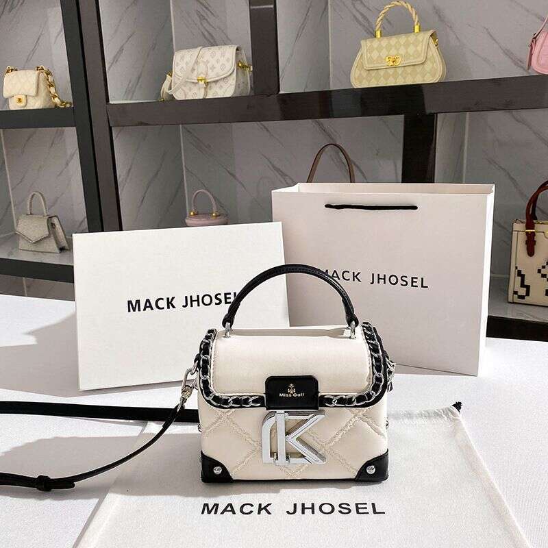 Womens Bags One piece fashion niche contrast color box bag