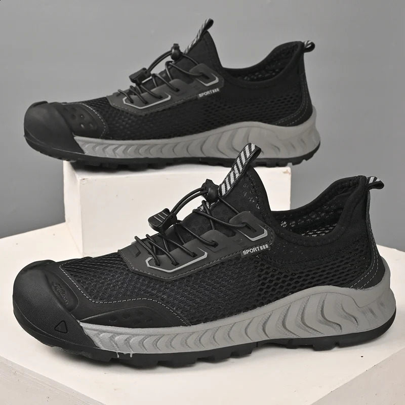 Summer Waterproof Mens Hiking Shoes Camping Running Jogging Shoes Breathable Sports Training Shoes Womens Sneakers. 250805
