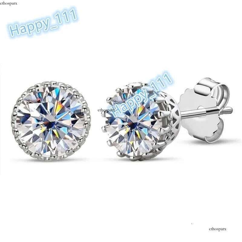 New Arrival Latest Design Sier 3mm 4mm 5mm DEF Color Moissanite Dia Stud Price Wedding Earrings