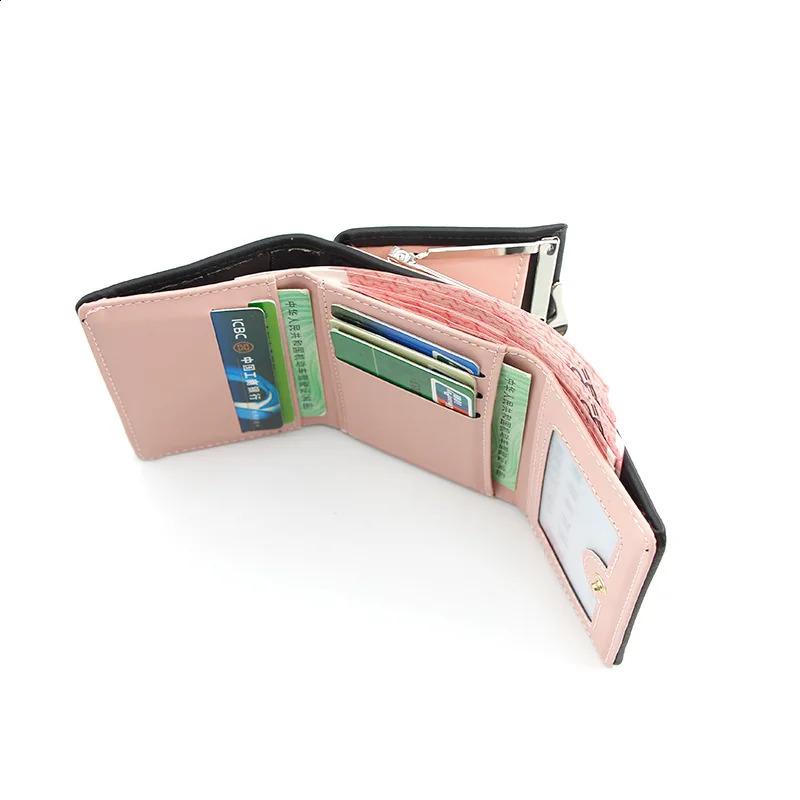 Small Women Wallet loving heart Short Womens Wallet Card Holder Mini Woman Fashion Lady Coin Purse for Female Clutch Bag 250809