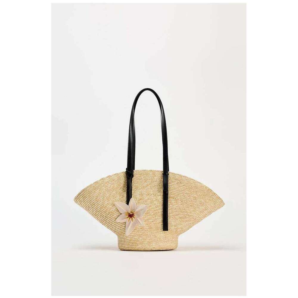 Straw Woven Handbags For Women Handmade Travel Seaside Beach Summer New Handle Bucket Shopping Tote Bag Basket Bolsa