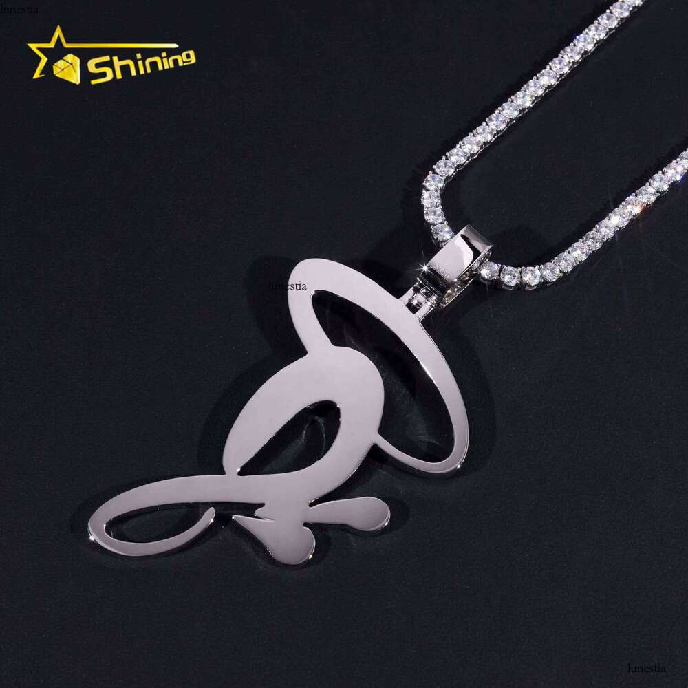 Fine Jewelry Hip Hop Custom Made Fancy Shape High Quality Solid Plain Sier Pendant for Tennis Chain