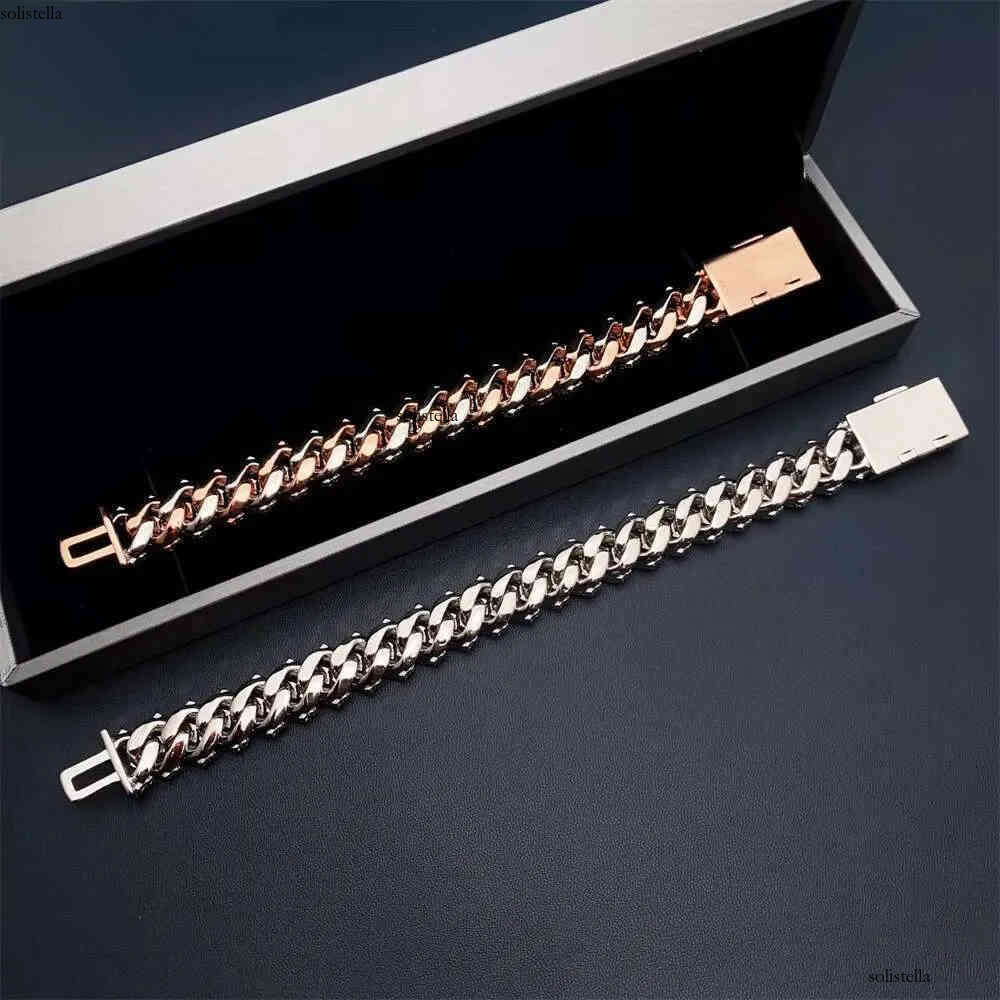 Two Color 15 mm HIP HOP Sterling Sier Moissanite Dia Jewelry Fashion Cuban Link Chain Necklace Bracelet Unisex